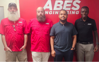 ABES Engineering Senior Engineers Jason Black and Brett Dunagan, new hire Zakaria Sharif Omar, who will be in the ABES Engineering Nashville office, and ABES Engineering CEO Emmanuel